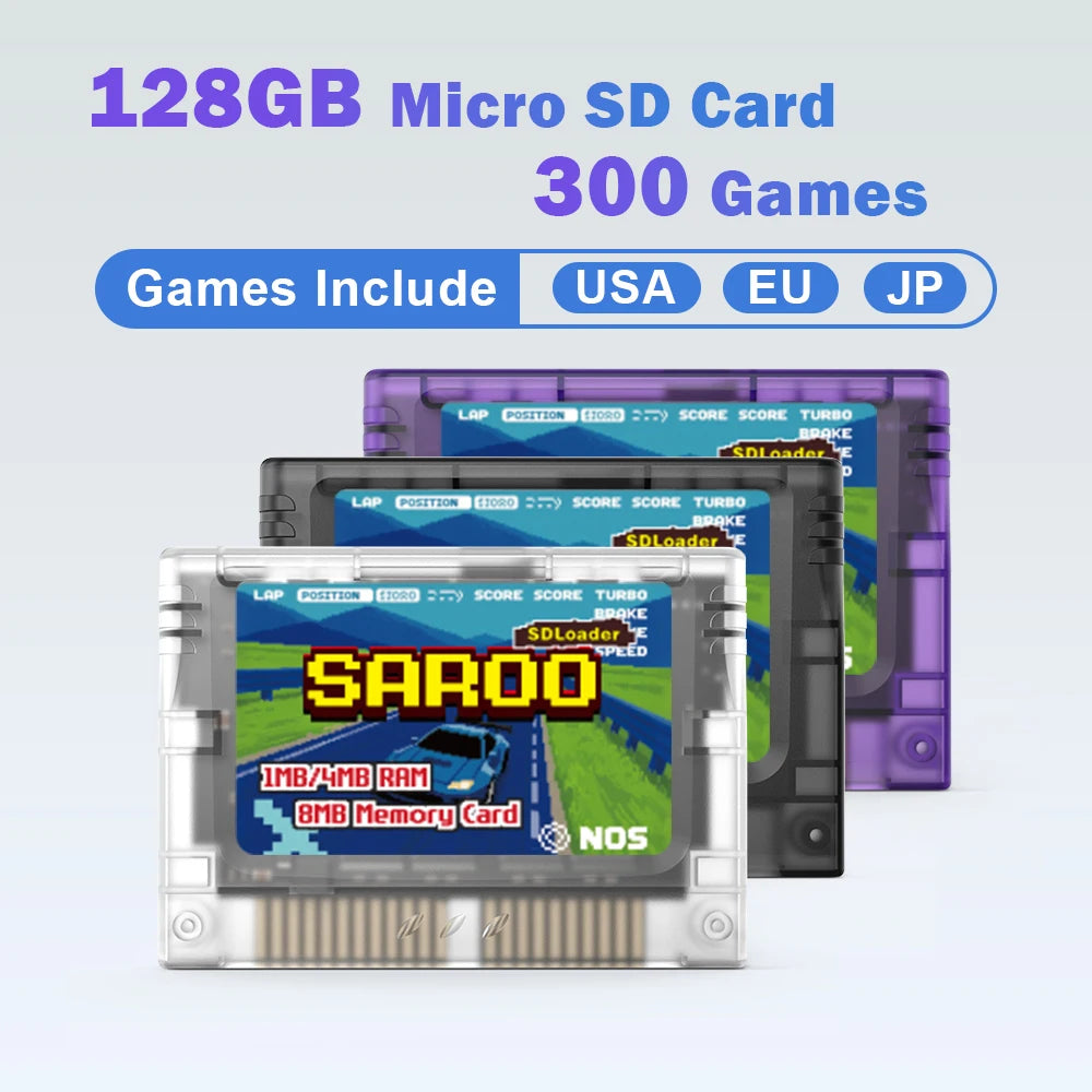 SEGA SATURN SAROO All-in-One ODE SD Card Loader 1MB/4MB RAM Expansion 8MB Memory Card Flash Cartridge Cart for SS Console