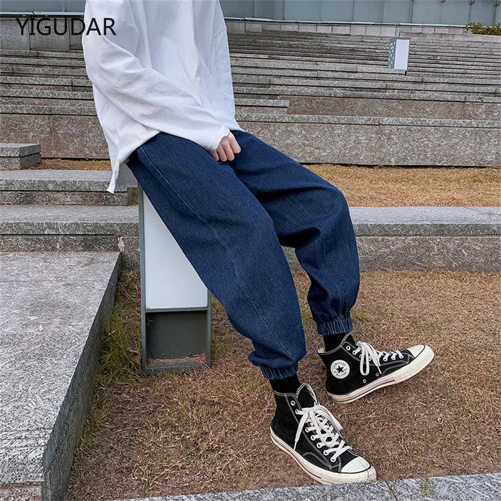 Jeans men Jeans Man Loose Joggers Streetwear Harem Jeans Cargo Pants Ankle-Length Denim Trousers denim pants joggers men