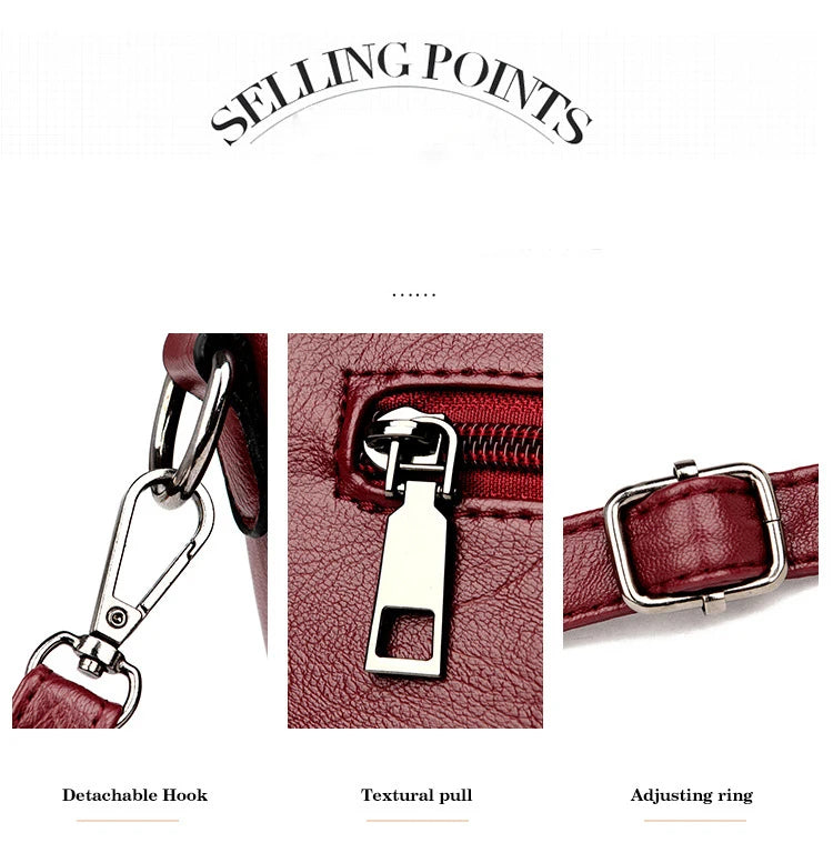 Women Embroidery Tote Bag High Quality Leather Ladies Handbag