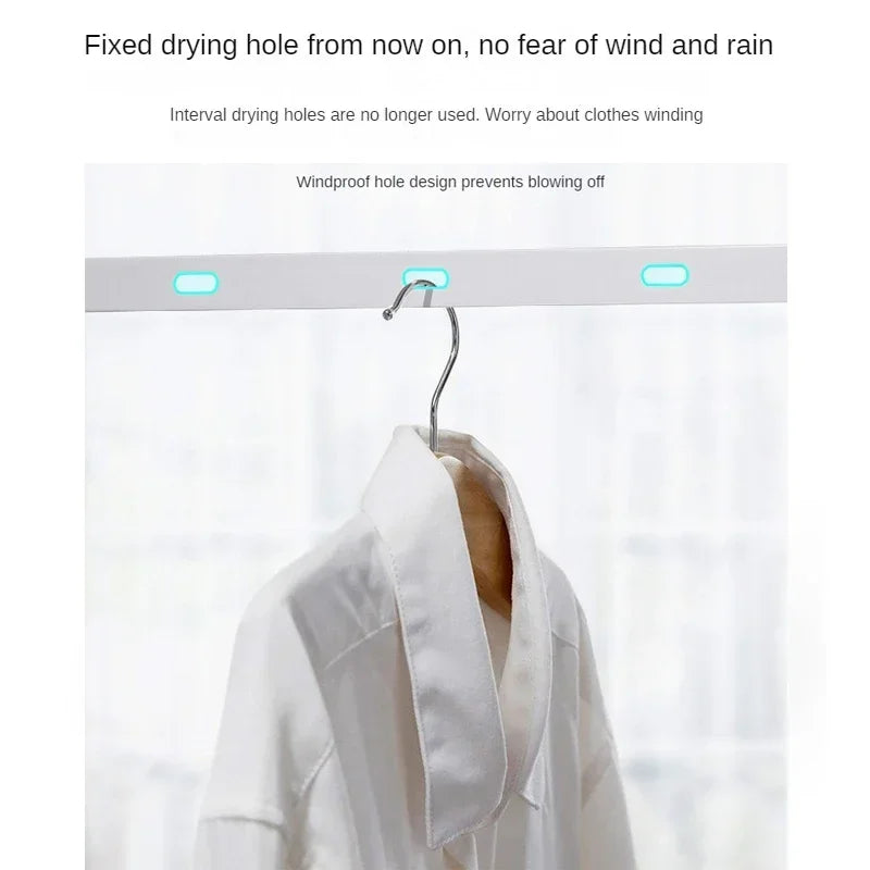 Xiaomi Mijia Invisible Clothesline Plastic Anti-slip Windproof Cool Clothes with Outdoor Folding Hanging Clothes Artifact