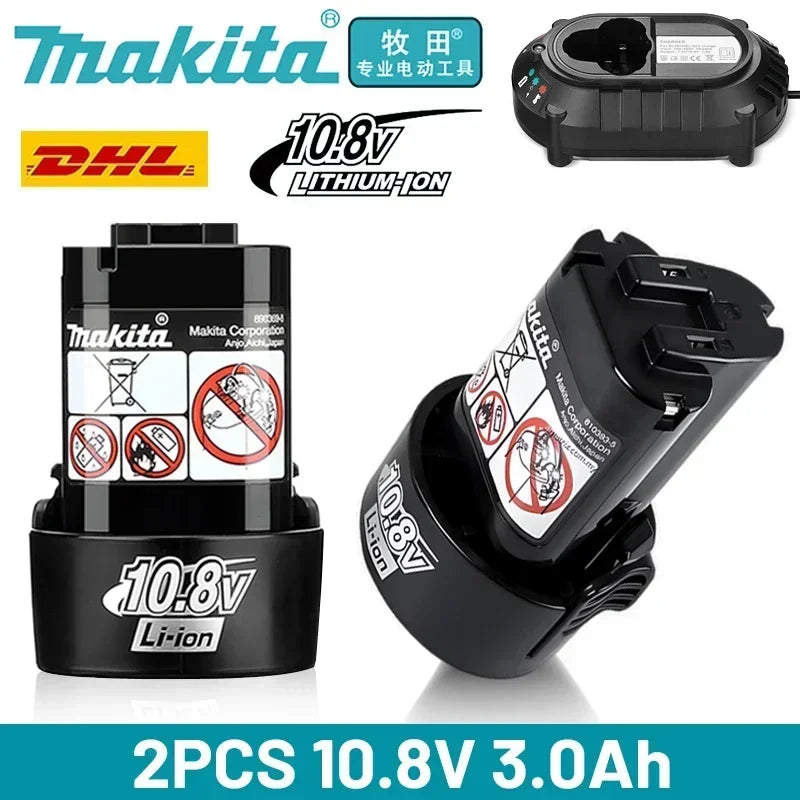 Makita 10.8v Original Battery BL1013 BL1020 BL1030, DF030D Makita 10.8v/12V Charger, Replacement Tool 🏆10.8v Makitabattery