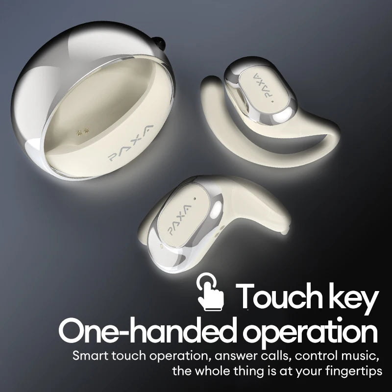 PAXA KC-02 OWS Bluetooth V5.4 lossless Sound Quality Earphones Stereo Touch Display Multifunctional Earbuds HD Call Headphones