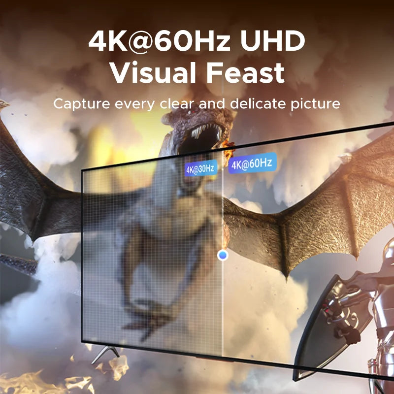 UGREEN HDMI Switch 5 in 1 Out 4K 60Hz HDMI Switcher with Remote Control for PS5 PS4 TV Monitor Projector CEC HDR HDCP 2.2