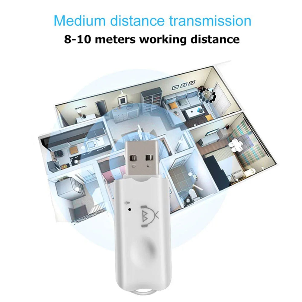 Mini Wireless Audio Music Receiver Adapter USB Bluetooth-Compatible Dongle Kit With Microphone For Speaker For Phone