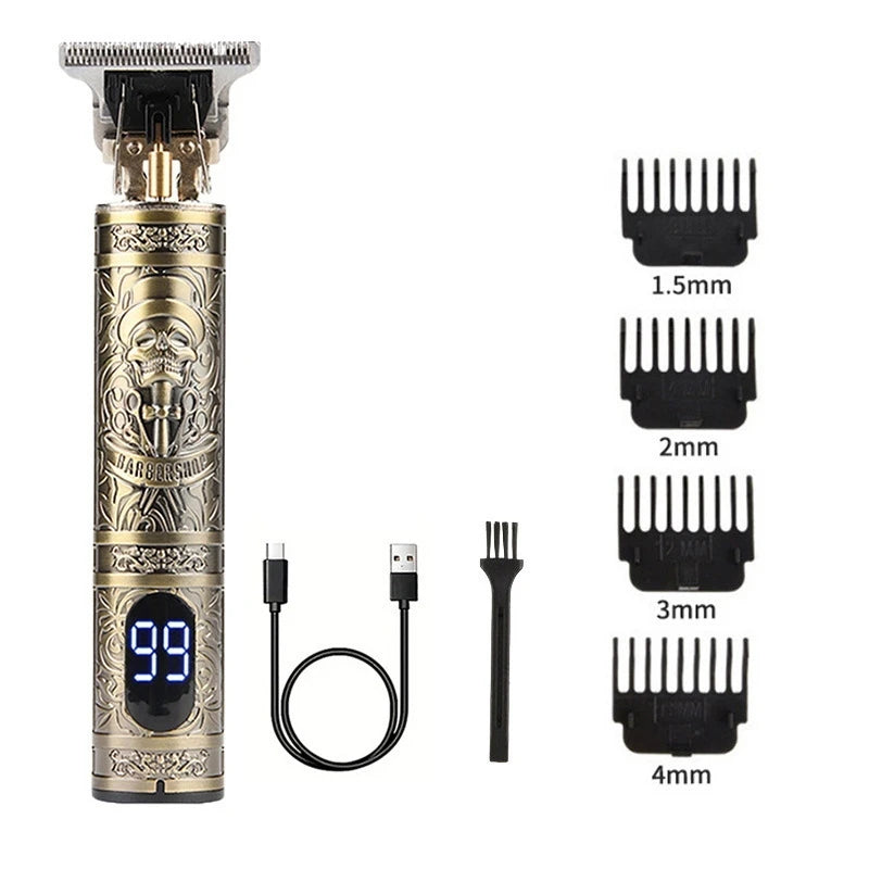 T9 LCD Electric Hairdresser Oil Shaving Head Electric Pusher Carving Electric