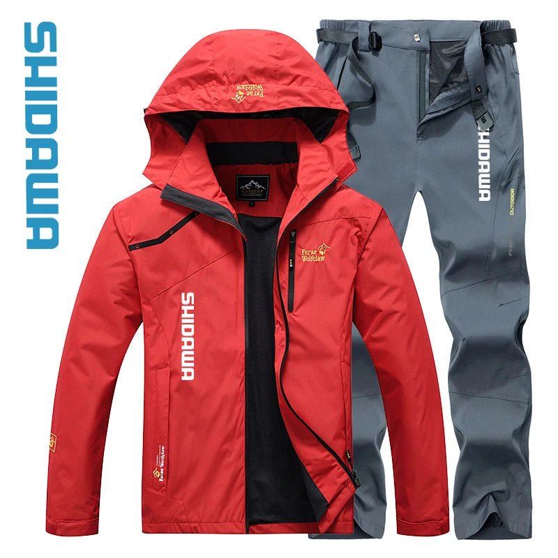 New Spring Autumn Windproof Waterproof Fishing Suits Men's Thin Hooded Camping Jacket Quick Drying Breathable Fishing Clothes