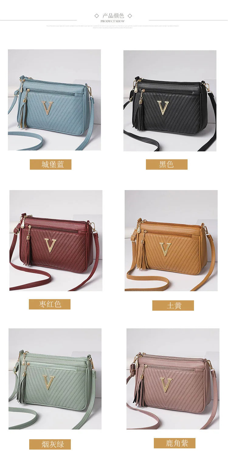 Women's Middle-aged Crossbody Bag Korean Version 2024 Spring/summer Fashion Trend Single Shoulder Bag Change Mobile Phone Purse