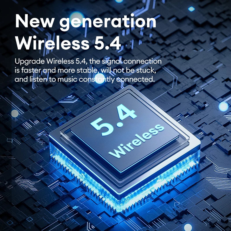 PAXA KC-02 OWS Bluetooth V5.4 lossless Sound Quality Earphones Stereo Touch Display Multifunctional Earbuds HD Call Headphones