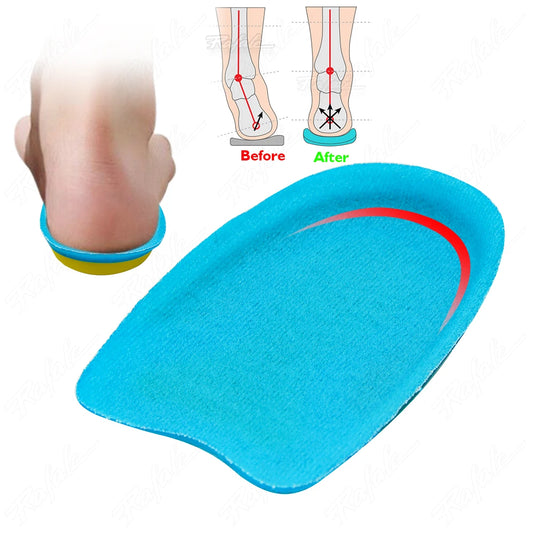 UPAKME Silicone Gel Insoles for Plantar Fasciitis Heel Spurs Pain Foot Cushions Massagers Care Elastic Half Heel  Unisex Inserts