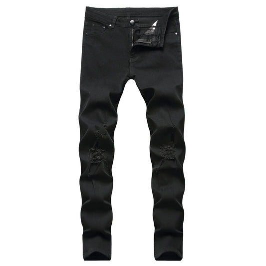 Jeans For Men Fashion Ripped Biker Skinny Jeans Men's clothing Denim