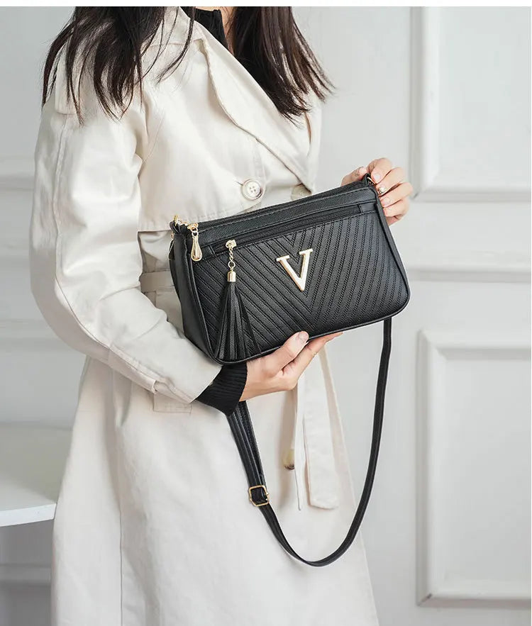 Women's Middle-aged Crossbody Bag Korean Version 2024 Spring/summer Fashion Trend Single Shoulder Bag Change Mobile Phone Purse
