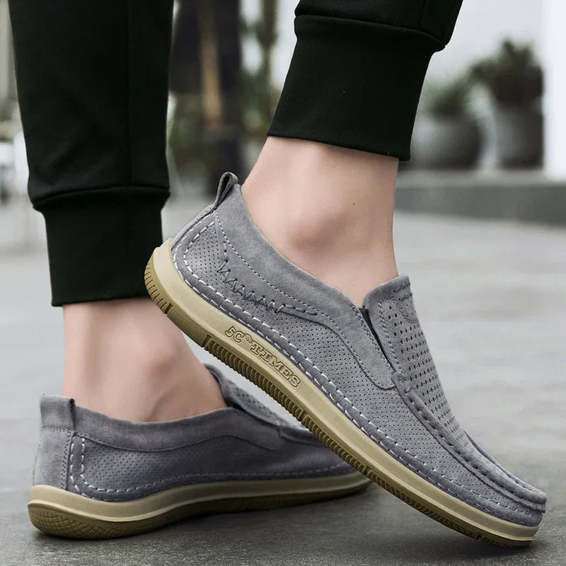 Men Loafers Summer Breathable Soft Luxury Brand