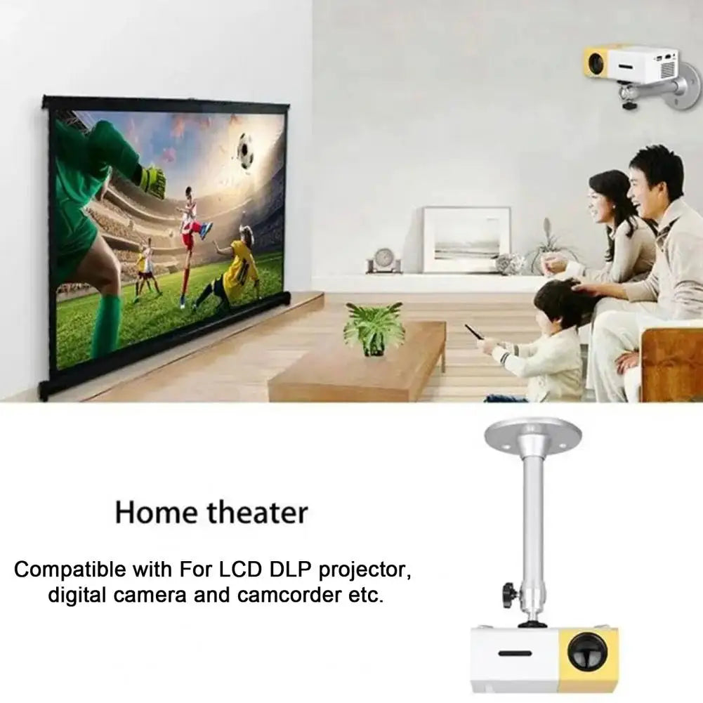 Metal Projector Mount 360-degree Rotatable Projector Bracket for High Stability on Ceiling or Wall Mount Easy for Ultimate