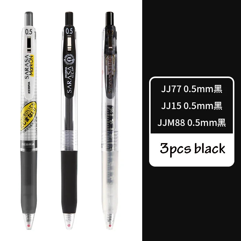Zebra SARASA MARK ON Gel Pens Retractable No Smearing Quick-Drying Grid Body 0.4/0.5mm Japanese Pen Stationery School Supplies