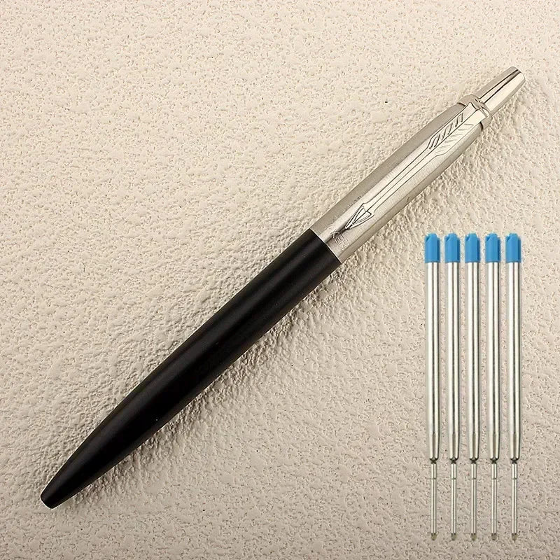 9 Colors Metal Ballpoint Pens Automatic Ball Pen G2 RefillBlue Ink For School Office Stationery Supplies Writing 0.7mm