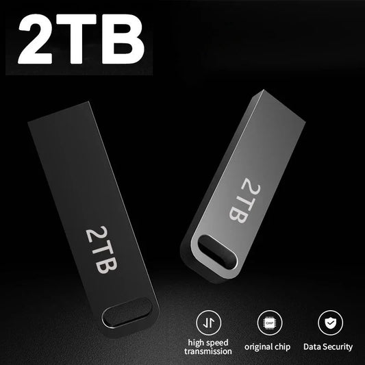New 2TB Flash Drive USB 3.2 Super High Speed Transfer Metal Mini U Disk Pen Drive Type C Memory Waterproof Disk SSD U Drive