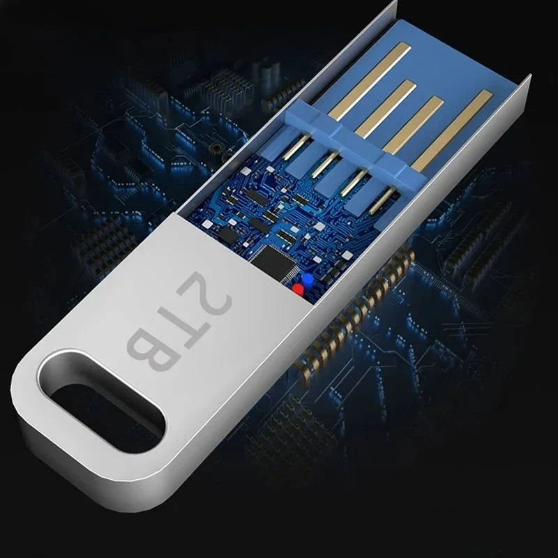 New 2TB Flash Drive USB 3.2 Super High Speed Transfer Metal Mini U Disk Pen Drive Type C Memory Waterproof Disk SSD U Drive