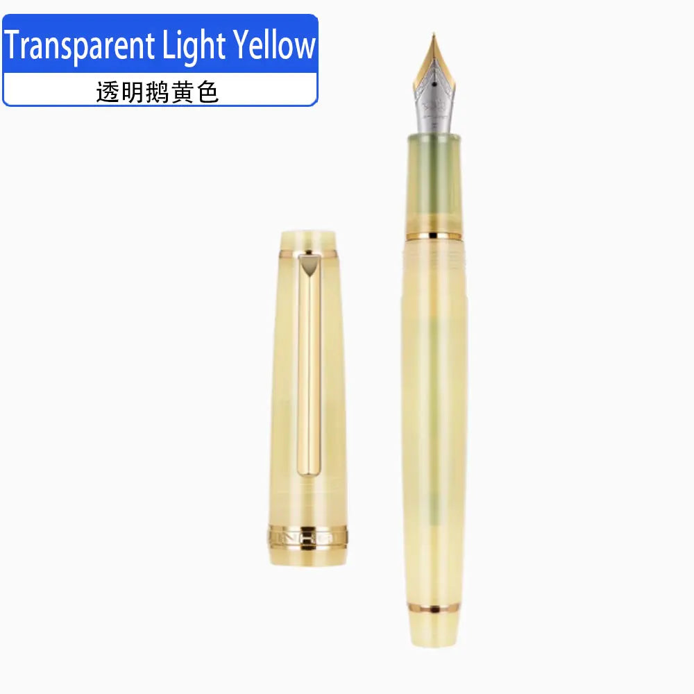 Jinhao 82 Gold Clip Series Luxury Resin Metal EF/F/M/Curved Nib Fountain Pen Rotation Opening Ink Pens School Office Supplies