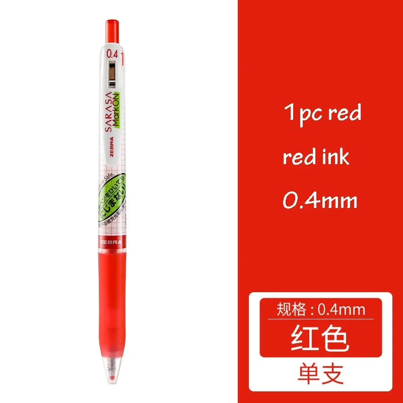 Zebra SARASA MARK ON Gel Pens Retractable No Smearing Quick-Drying Grid Body 0.4/0.5mm Japanese Pen Stationery School Supplies