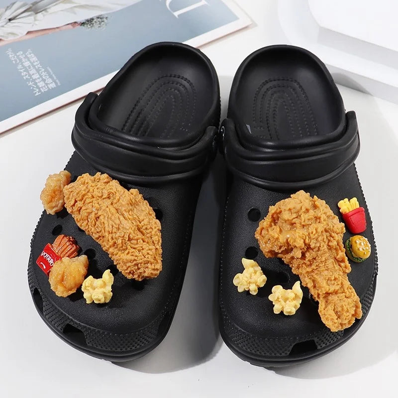 New Simulation Series Cute Shoes Decorative Accessories DIY Hole Shoes Jibbitz Charms Detachable Shoe Buckles Holiday Gifts