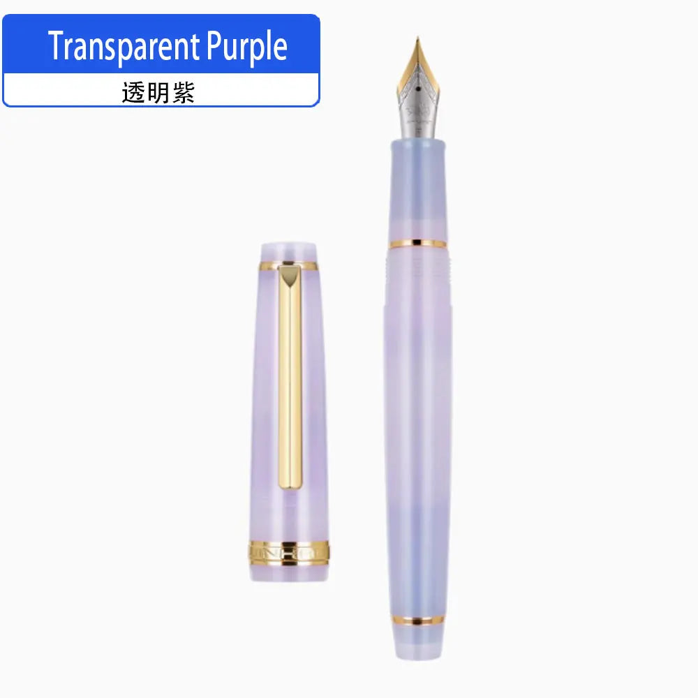 Jinhao 82 Gold Clip Series Luxury Resin Metal EF/F/M/Curved Nib Fountain Pen Rotation Opening Ink Pens School Office Supplies