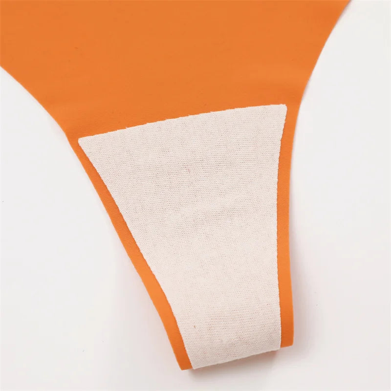 5PCS Ice Silk Seamless Thongs Women V Waist G