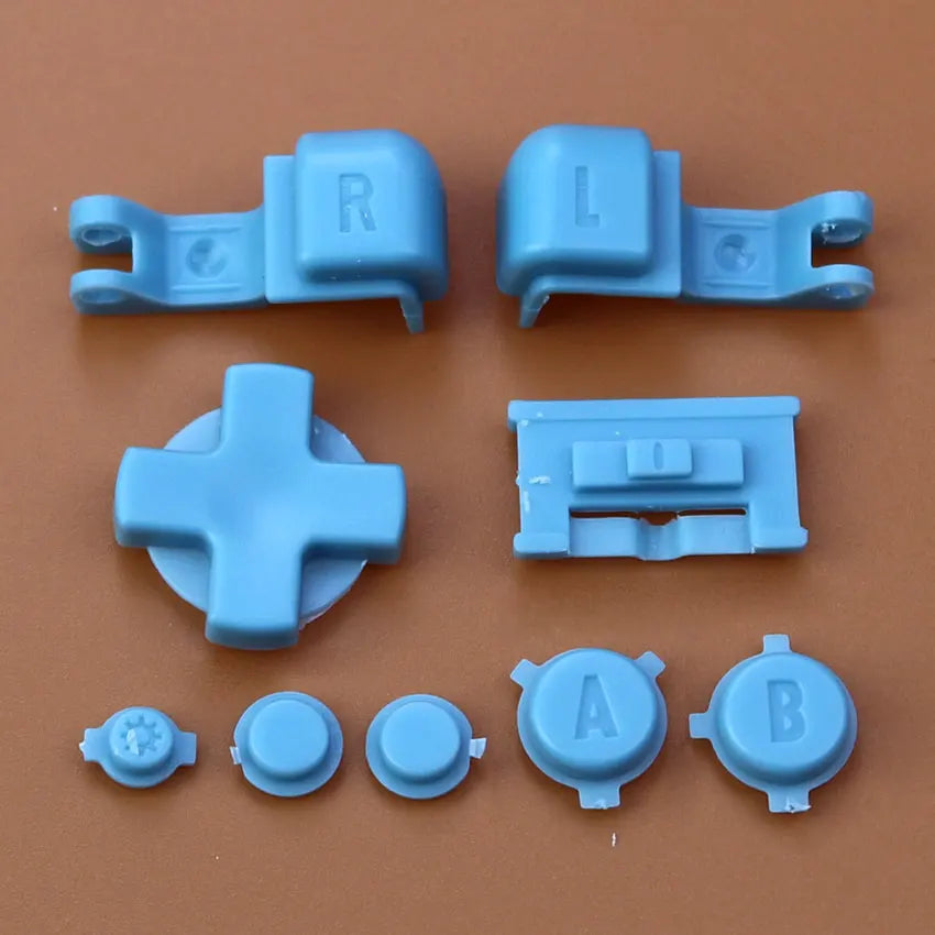 Plastic Full Set Button For Gameboy Advance GBA SP Game Replacement Button Kit D Pad ABLR Select Start Power ON OFF Volume Key