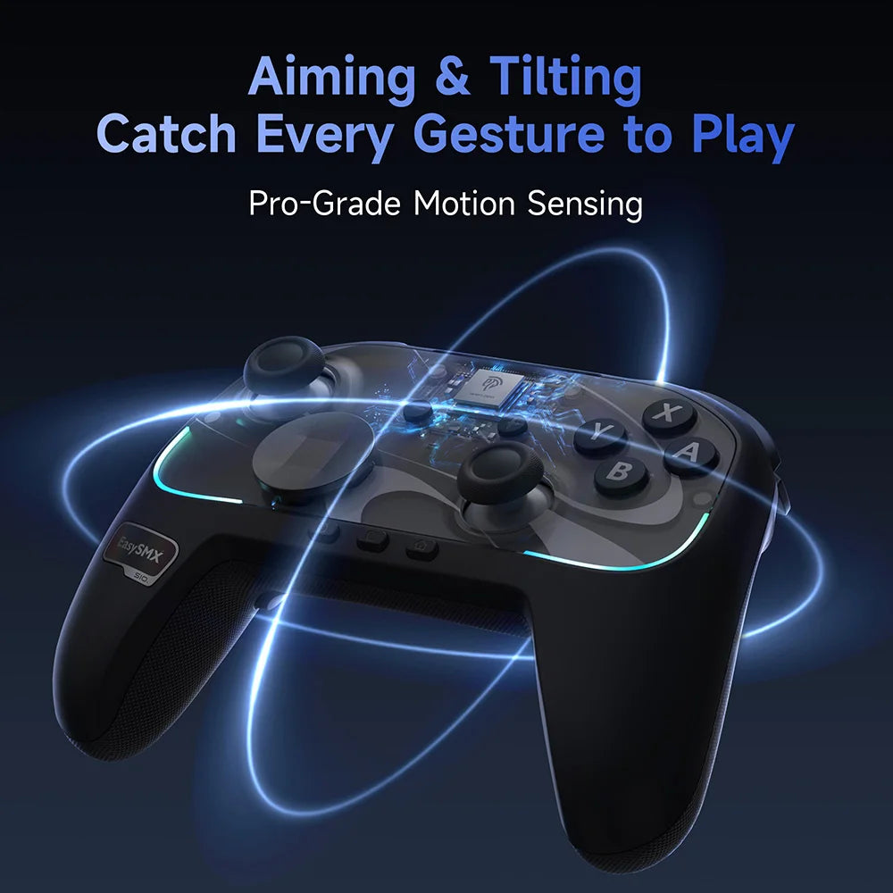 EasySMX S10 Wireless Gamepad RGB Controller Compatible with Switch 2/PC/Phone/Steam/TV, TMR Stick, HD Vibration, For Pokemon