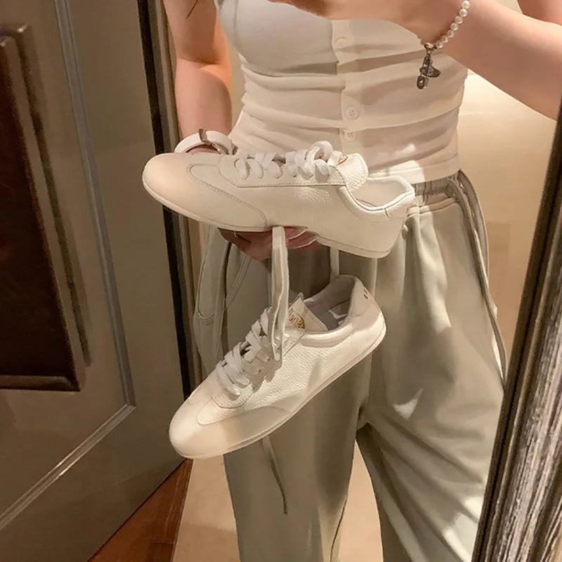 Men's Sneakers Casual Sports Shoes for Women Lightweight Leather Breathable Shoes Women Flat White Tenis Shoes Zapatillas