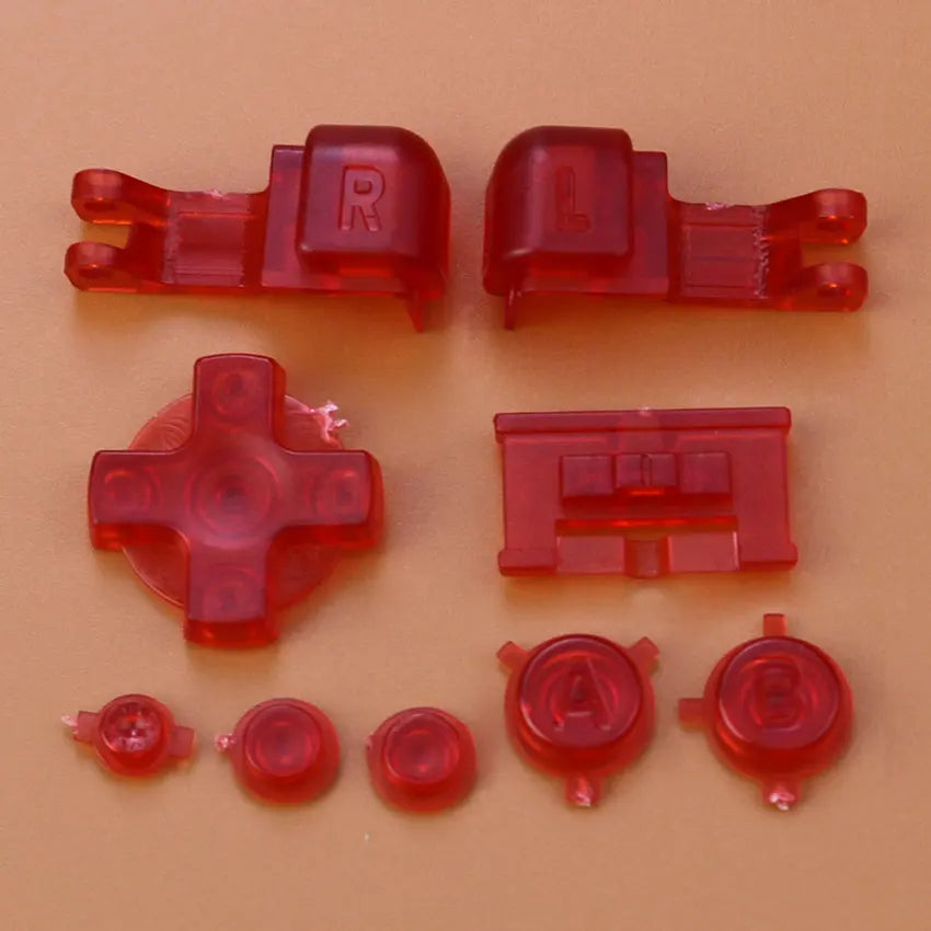 Plastic Full Set Button For Gameboy Advance GBA SP Game Replacement Button Kit D Pad ABLR Select Start Power ON OFF Volume Key