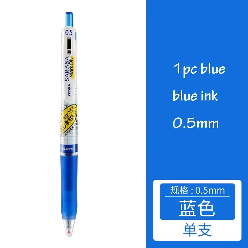 Zebra SARASA MARK ON Gel Pens Retractable No Smearing Quick-Drying Grid Body 0.4/0.5mm Japanese Pen Stationery School Supplies