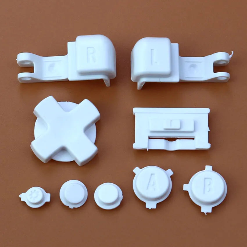 Plastic Full Set Button For Gameboy Advance GBA SP Game Replacement Button Kit D Pad ABLR Select Start Power ON OFF Volume Key