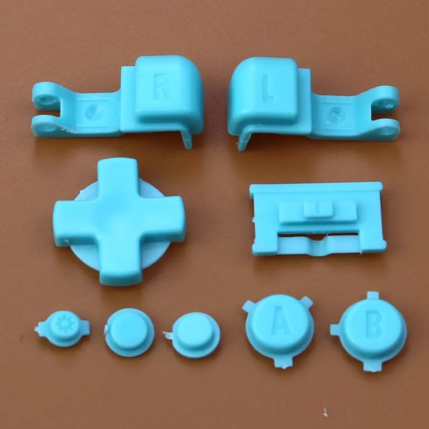 Plastic Full Set Button For Gameboy Advance GBA SP Game Replacement Button Kit D Pad ABLR Select Start Power ON OFF Volume Key