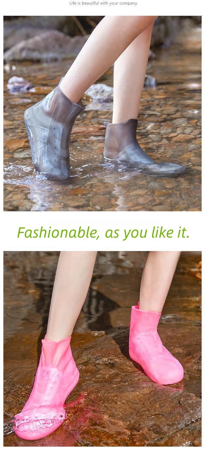 Waterproof Shoe Covers Silicone Anti-Slip Rain Boots Unisex Sneakers Protector For Outdoor Rainy Day Protectors Shoes Cover