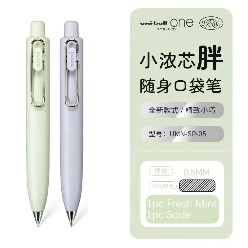 1pc New Japan UNI-ball ONE P Mini Pocket 0.5mm Gel Pens Black Ink Quick Dry Waterproof Portable Signature Pen