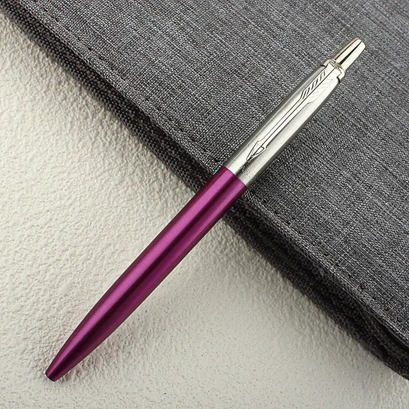 9 Colors Metal Ballpoint Pens Automatic Ball Pen G2 RefillBlue Ink For School Office Stationery Supplies Writing 0.7mm