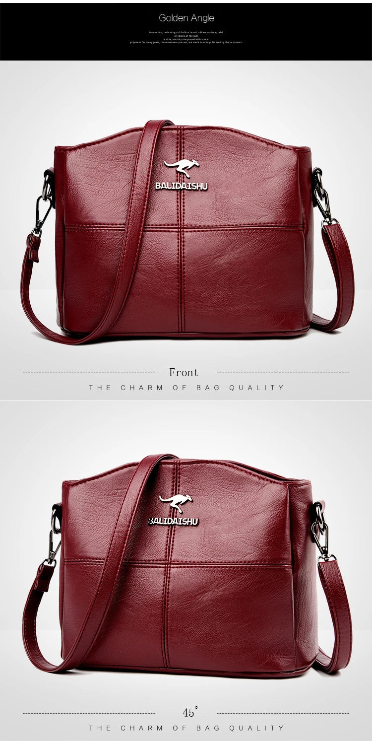 Women Embroidery Tote Bag High Quality Leather Ladies Handbag