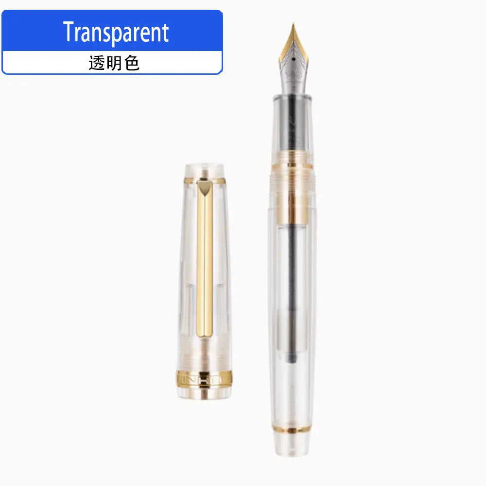 Jinhao 82 Gold Clip Series Luxury Resin Metal EF/F/M/Curved Nib Fountain Pen Rotation Opening Ink Pens School Office Supplies