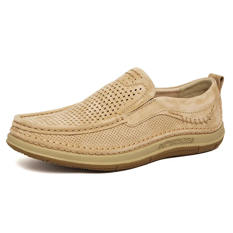 Men Loafers Summer Breathable Soft Luxury Brand