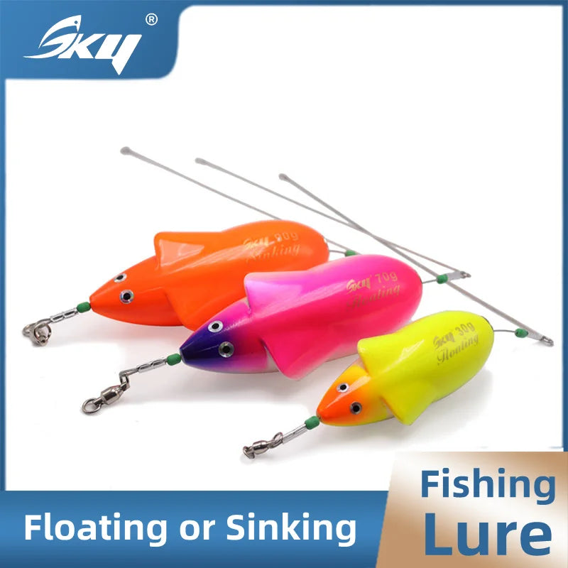 SKY Trolling Bait Sinking and Floating Water Fishing Lure Artificial Rat Bait Self-balancing Sea Boat Fishing Topwater Swimbait