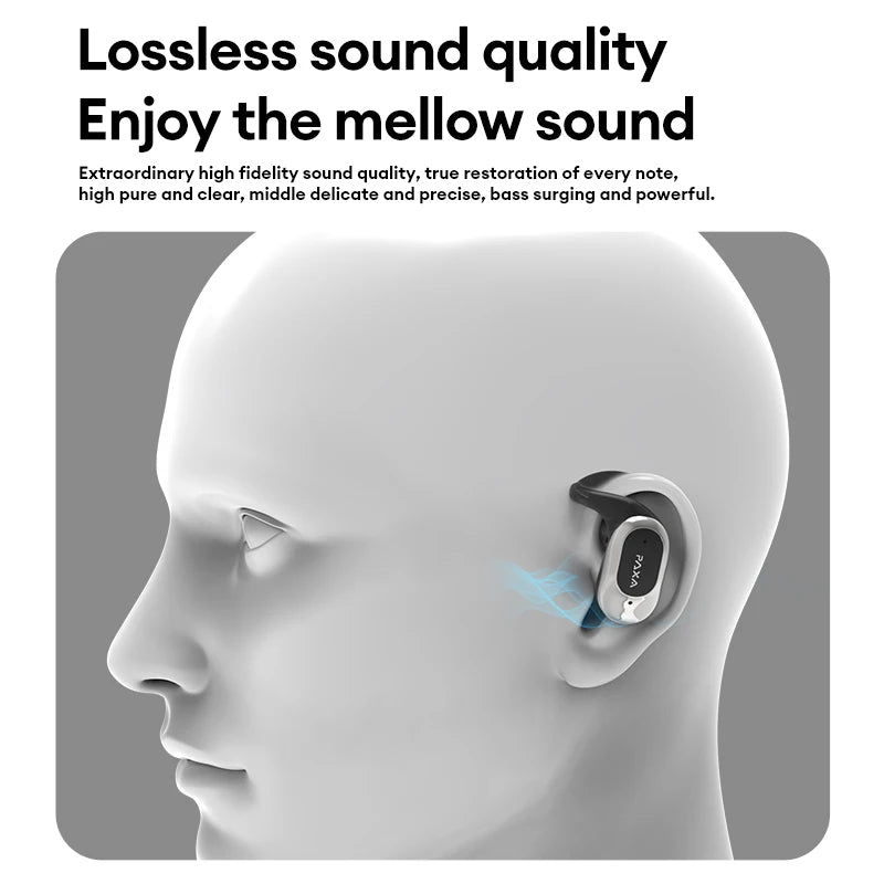 PAXA KC-02 OWS Bluetooth V5.4 lossless Sound Quality Earphones Stereo Touch Display Multifunctional Earbuds HD Call Headphones