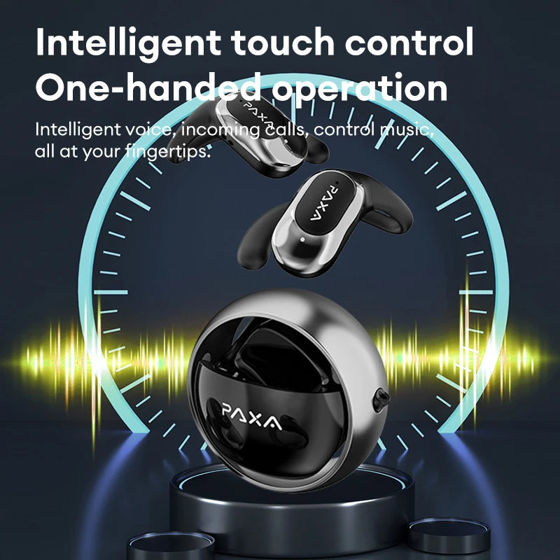 PAXA KC-02 OWS Bluetooth V5.4 lossless Sound Quality Earphones Stereo Touch Display Multifunctional Earbuds HD Call Headphones