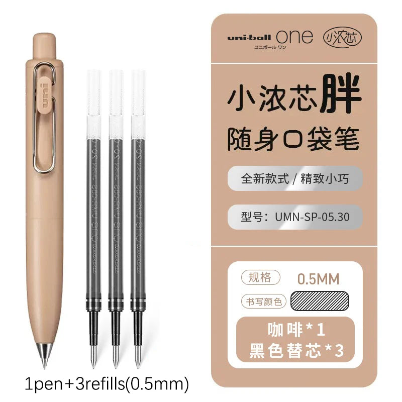 1pc New Japan UNI-ball ONE P Mini Pocket 0.5mm Gel Pens Black Ink Quick Dry Waterproof Portable Signature Pen