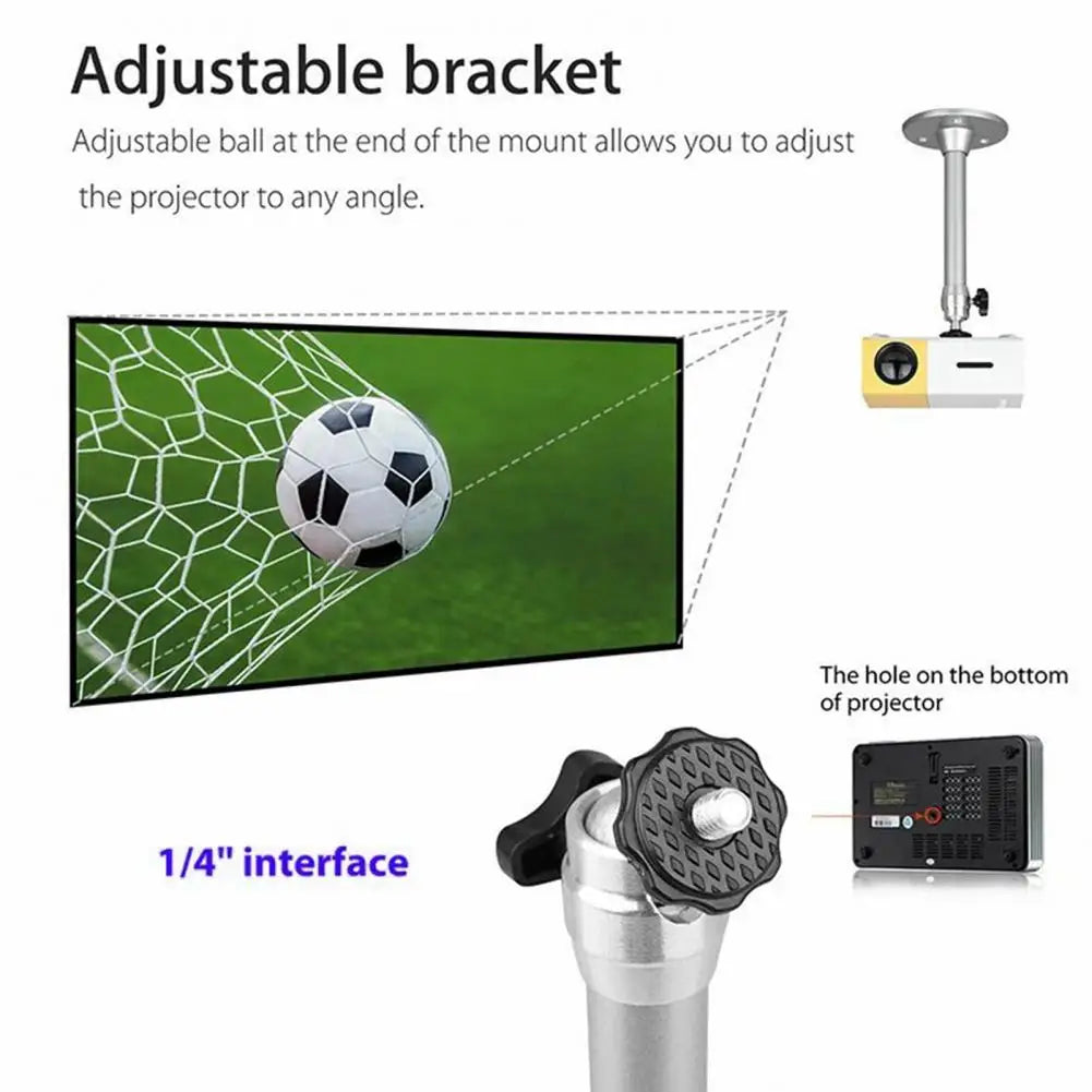 Metal Projector Mount 360-degree Rotatable Projector Bracket for High Stability on Ceiling or Wall Mount Easy for Ultimate
