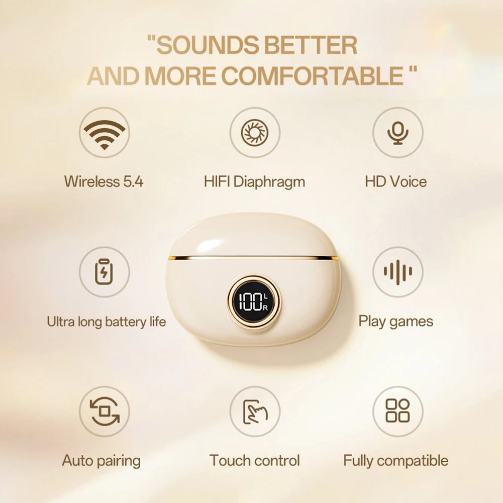 144 Languages Real Time Translation Earbuds Bluetooth-Compatible 5.4 AI Translation Earphone 99% Accuracy Smart Voice Translator