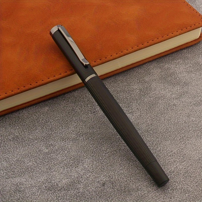 1pc metal fountain pen black Gun gray Roman Column Student Stationery Office Supplies