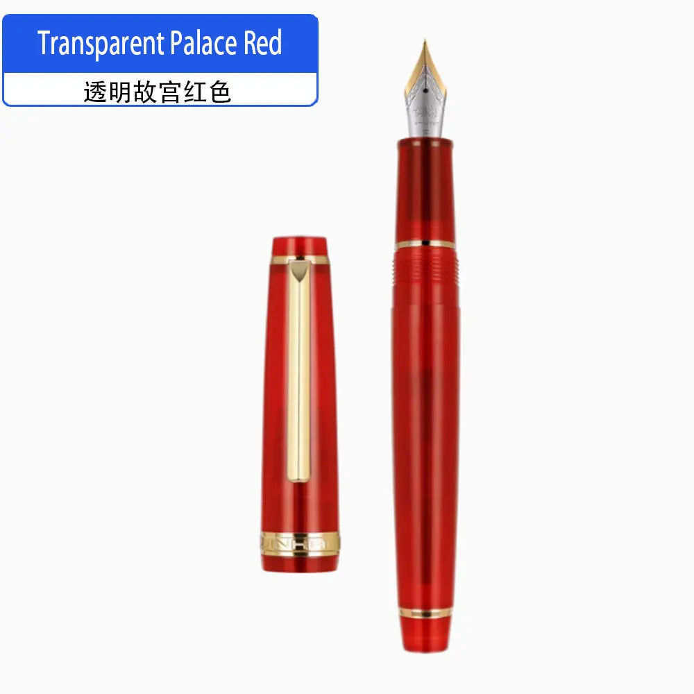 Jinhao 82 Gold Clip Series Luxury Resin Metal EF/F/M/Curved Nib Fountain Pen Rotation Opening Ink Pens School Office Supplies