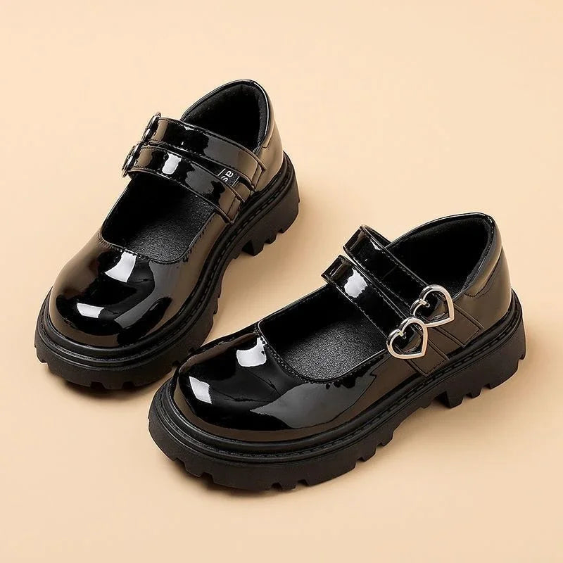 2025 Spring Children Leather Shoes for Girls Autumn New Fashion Korean Style Soft Bottom Anti-slippery Versatile Chic Dress Shoe