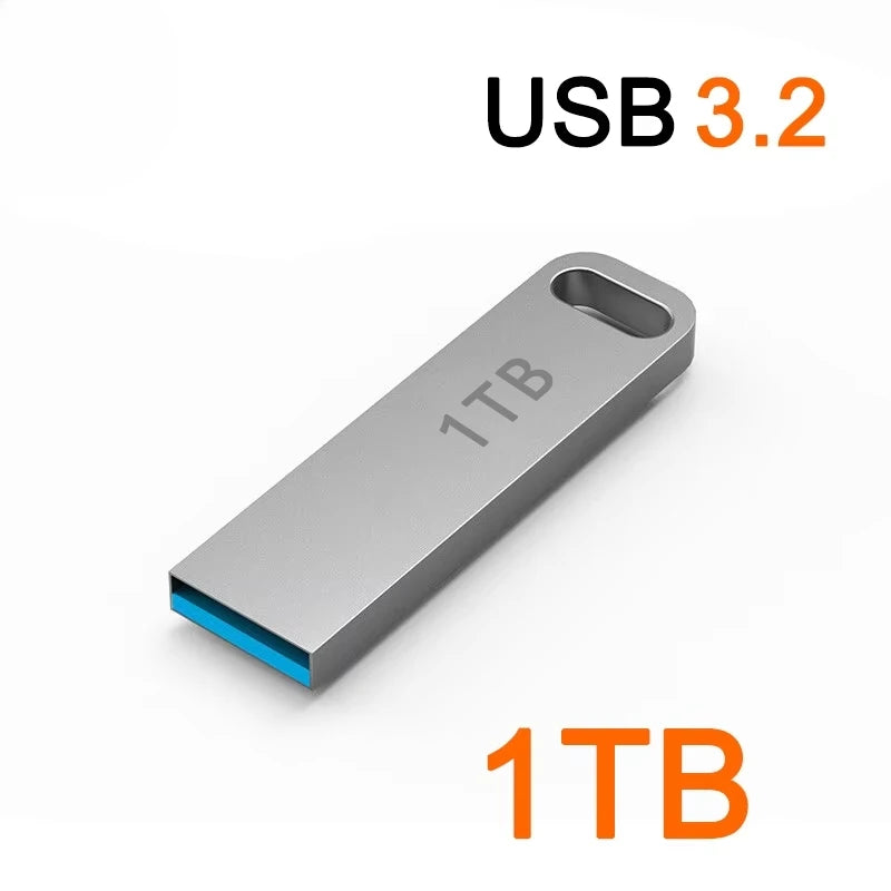 New 2TB Flash Drive USB 3.2 Super High Speed Transfer Metal Mini U Disk Pen Drive Type C Memory Waterproof Disk SSD U Drive