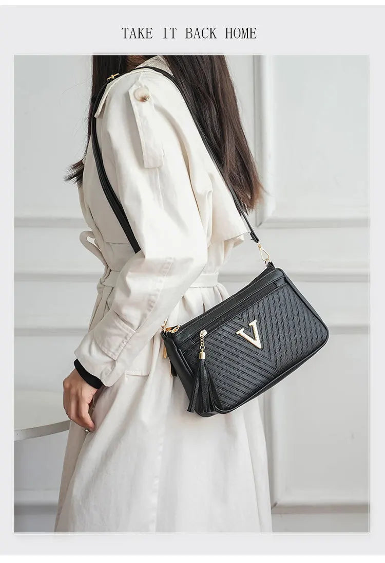 Women's Middle-aged Crossbody Bag Korean Version 2024 Spring/summer Fashion Trend Single Shoulder Bag Change Mobile Phone Purse